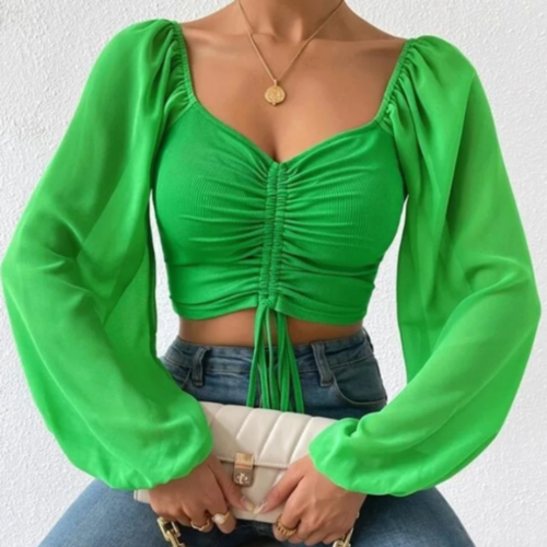 Womens Bell Sleeve Summer Top - cas7m