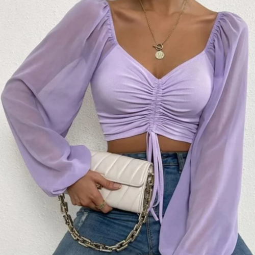 Womens Bell Sleeve Summer Top - cas7m