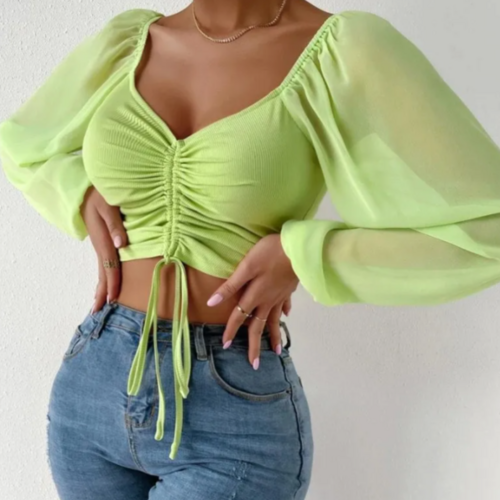 Womens Bell Sleeve Summer Top - cas7m