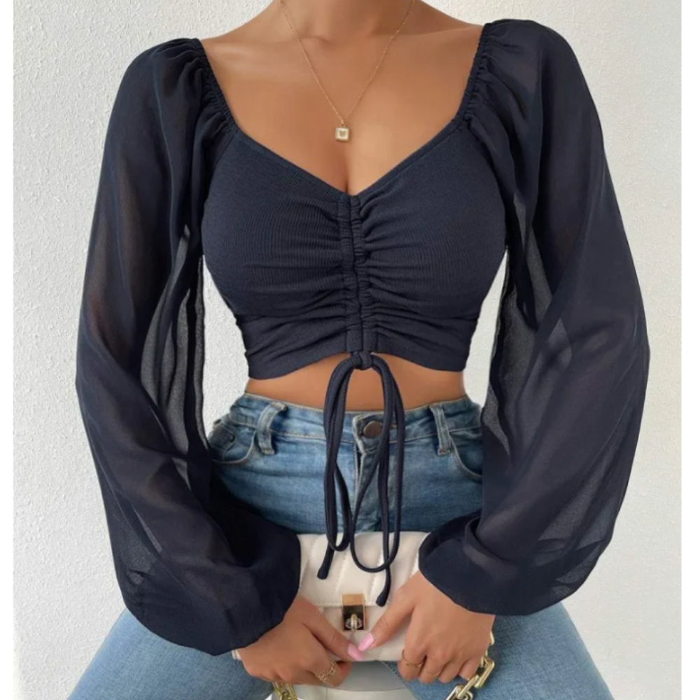 Womens Bell Sleeve Summer Top - cas7m