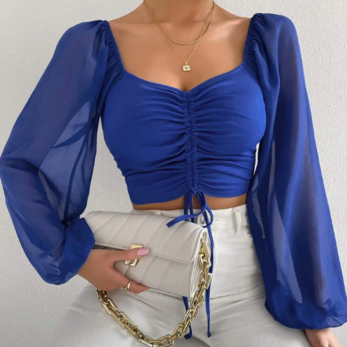 Womens Bell Sleeve Summer Top - cas7m