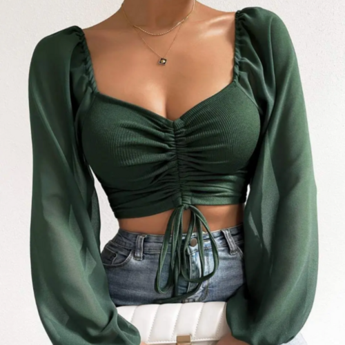 Womens Bell Sleeve Summer Top - cas7m