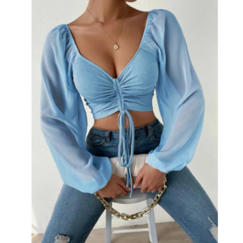 Womens Bell Sleeve Summer Top - cas7m