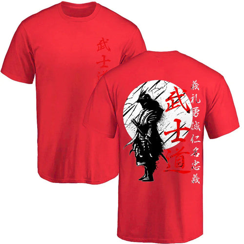 Mens Japanese Samurai Short Sleeve T shirt - cas7m