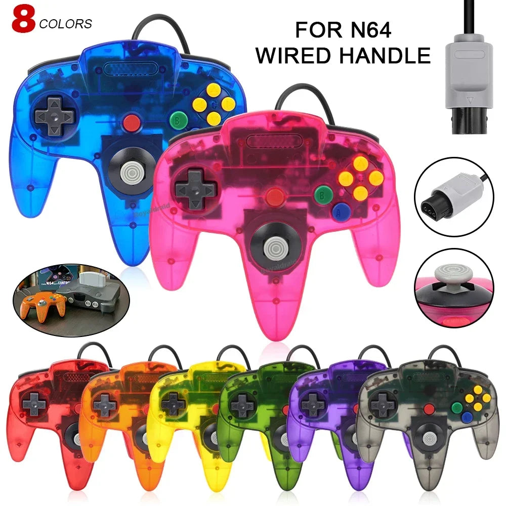 NEW Wired Gamepad for N64 Console Controller for N64 Classic Joystick - cas7m