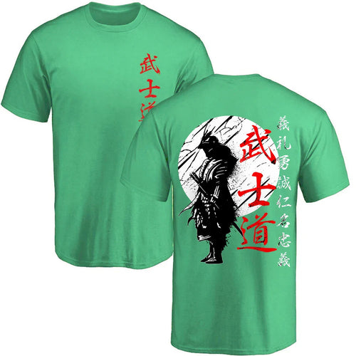 Mens Japanese Samurai Short Sleeve T shirt - cas7m