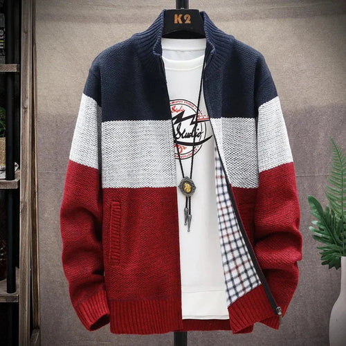 Mens Casual Zipped Up Sweater Jacket - cas7m