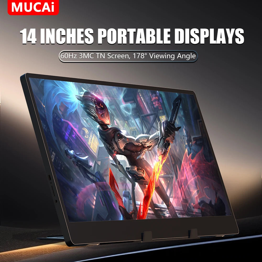 MUCAI N140-S36 Portable Display 14 Inch 60Hz Resolution 1366*768 TN - cas7m