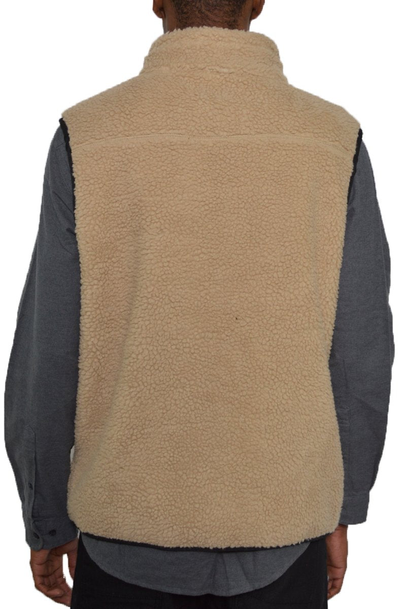SHERPA FLEECE ZIP UP VEST