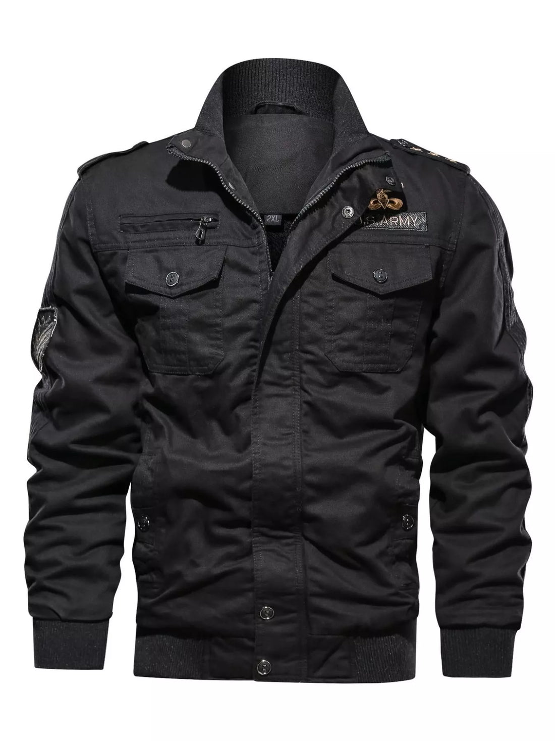 Men's Plus Size Zip Up Lightweight Bomber Jacket - cas7m
