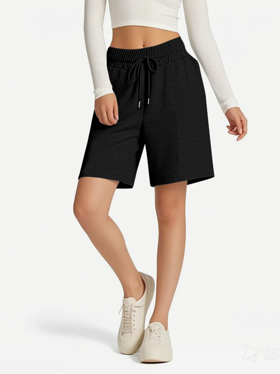 Drawstring Shorts with Pockets - cas7m