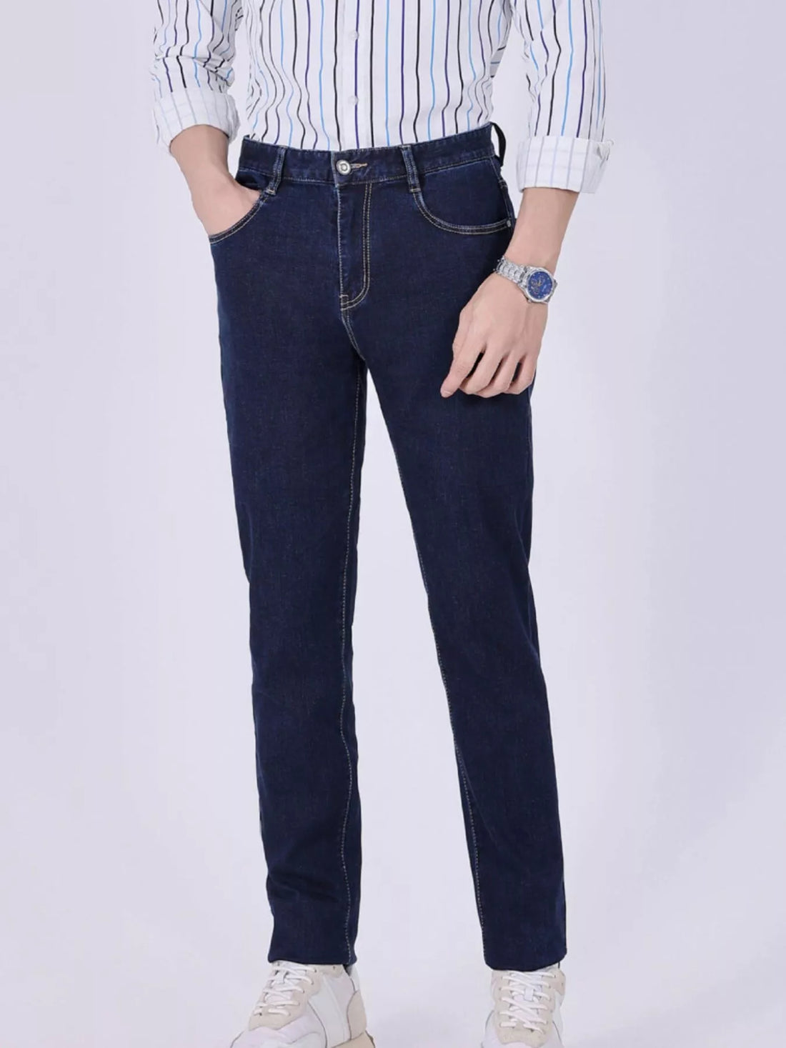 Men's Wash Straight-Leg Jeans - cas7m