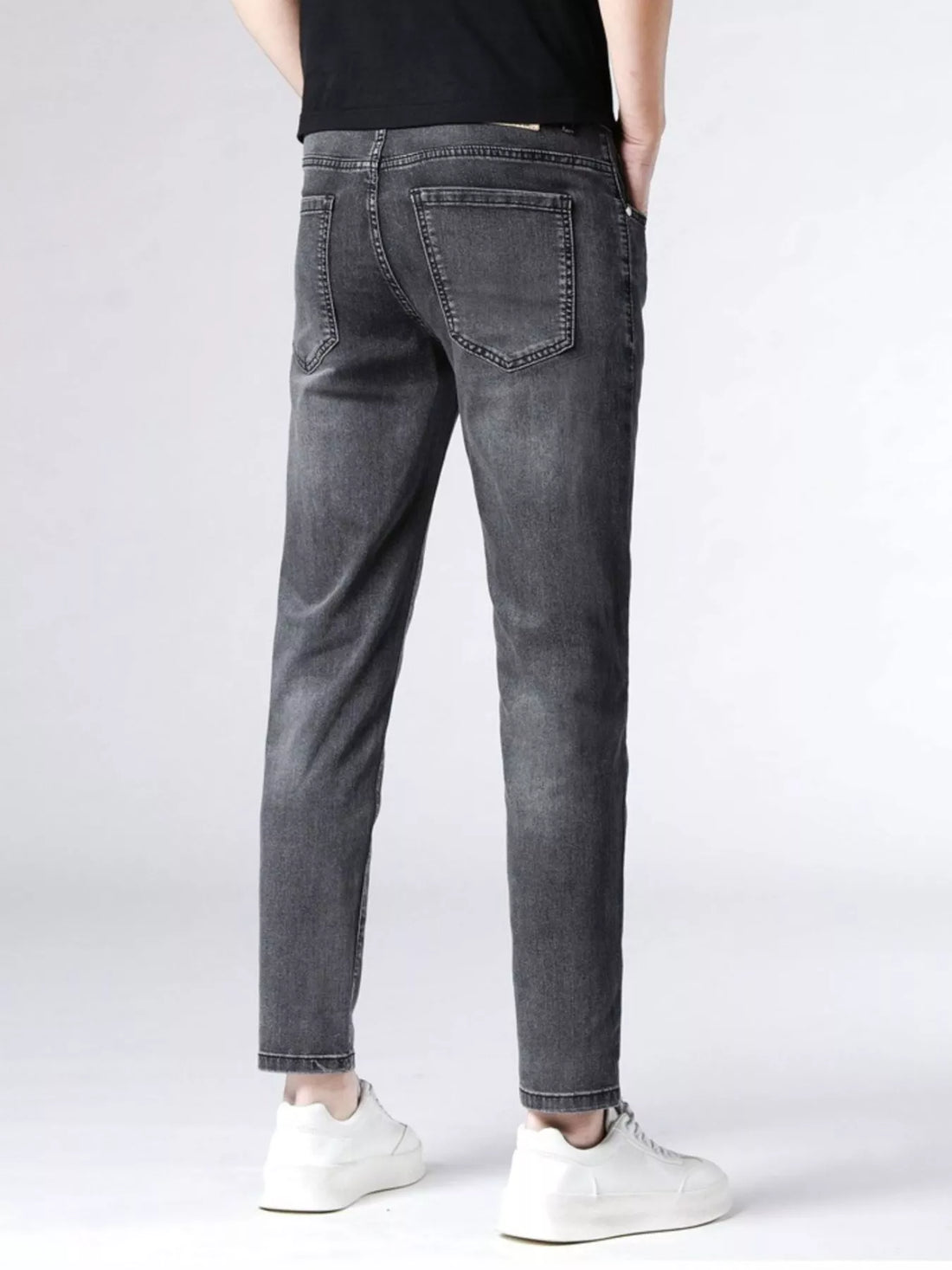 Men's Washed Slim Fit Jeans - cas7m