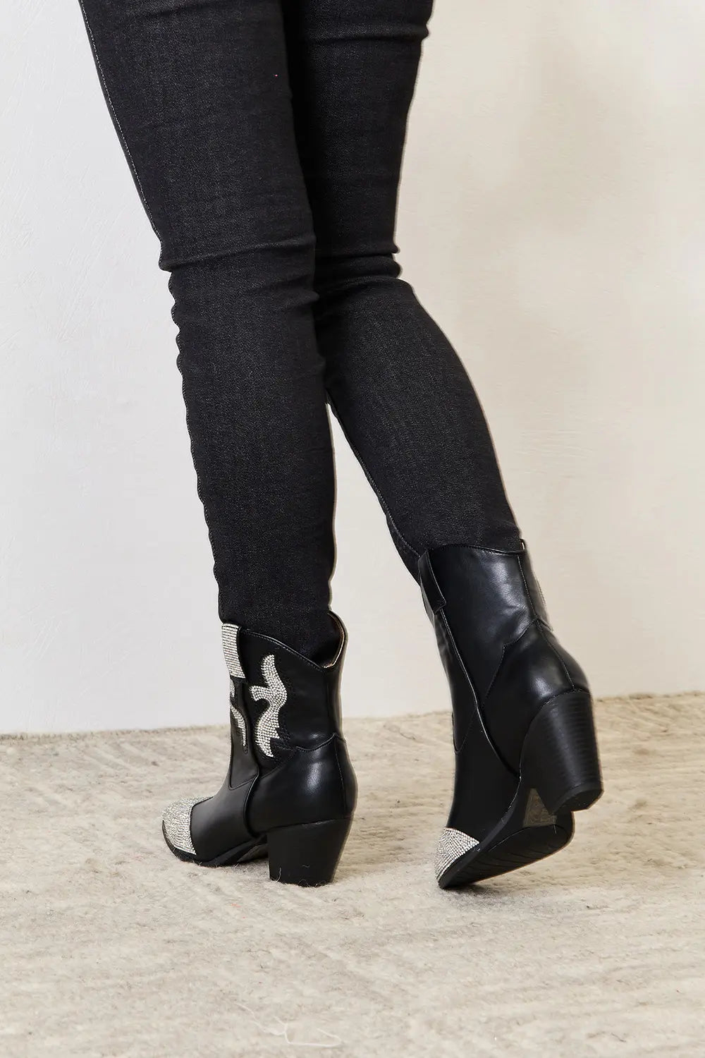 East Lion Corp Rhinestone Pointed  Boots - cas7m