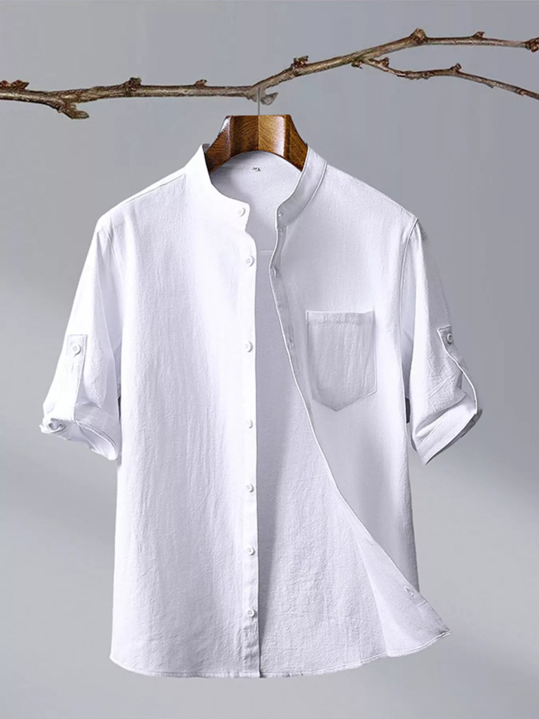 Men's Plus Size Button Up Short Sleeve Shirt - cas7m