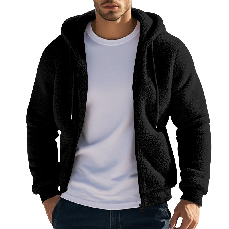 Loose Cardigan Casual Hooded Jacket Sweater Men - cas7m
