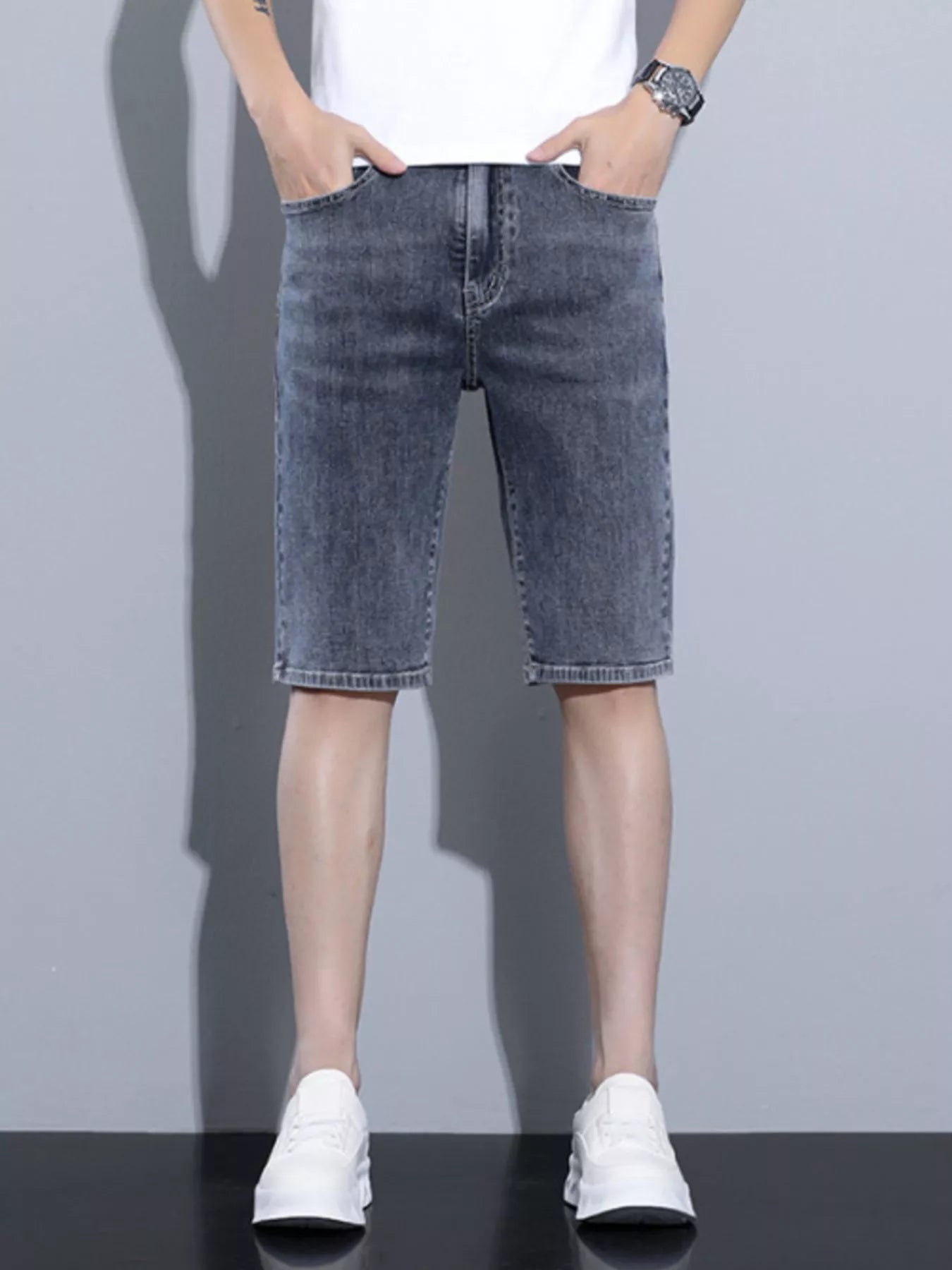 Men's Casual Wash Denim Shorts - cas7m