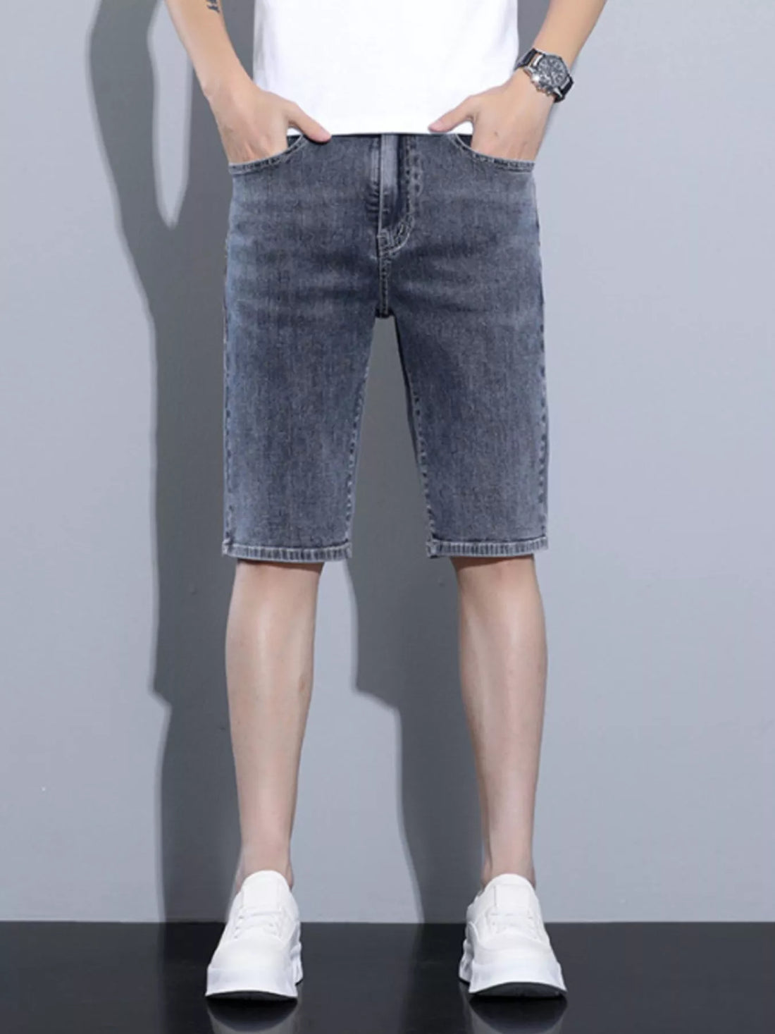 Men's Casual Wash Denim Shorts - cas7m