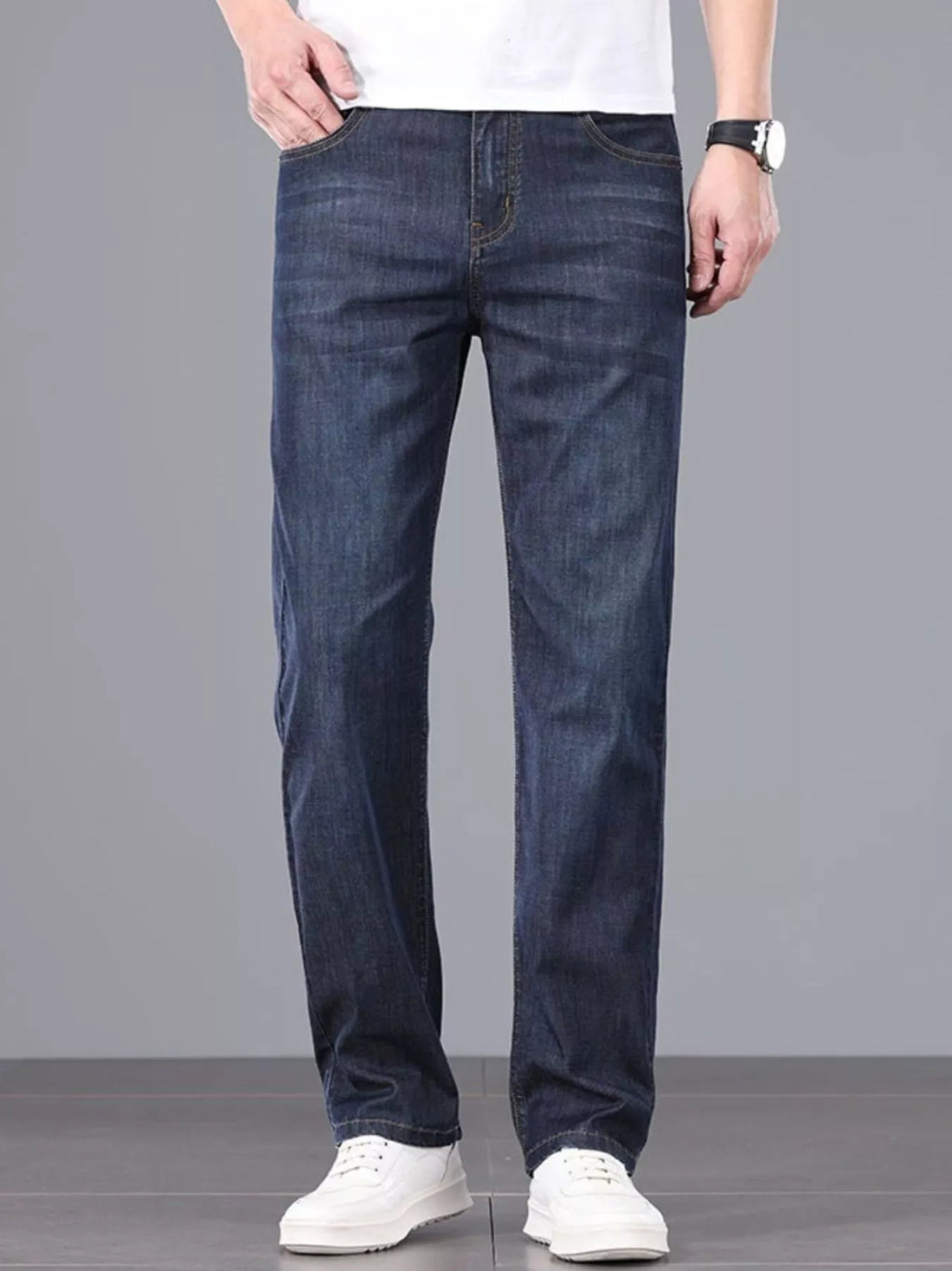 Men's Straight Leg Wash Jeans - cas7m