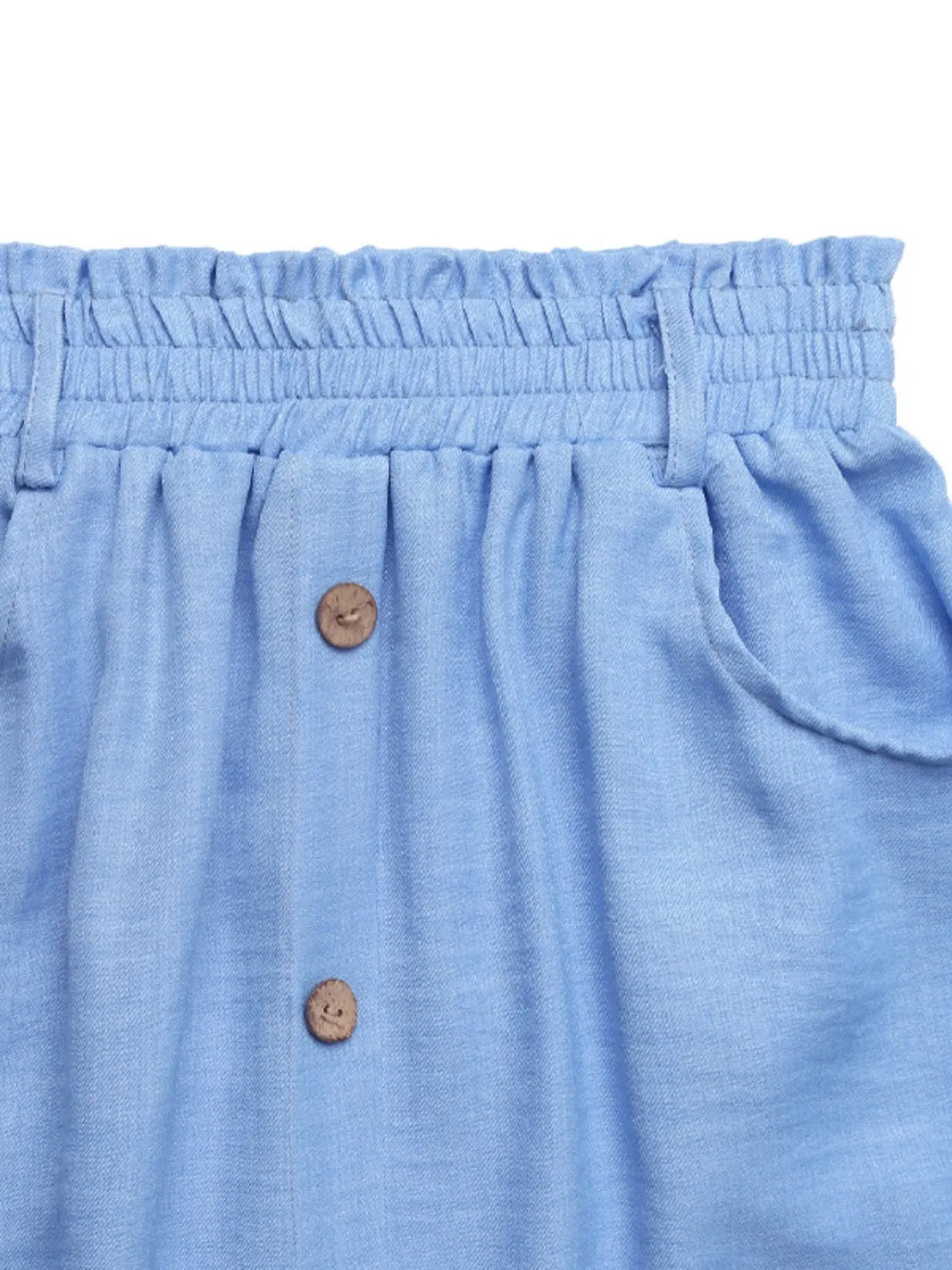 Decor Button Front Midi Skirt - cas7m