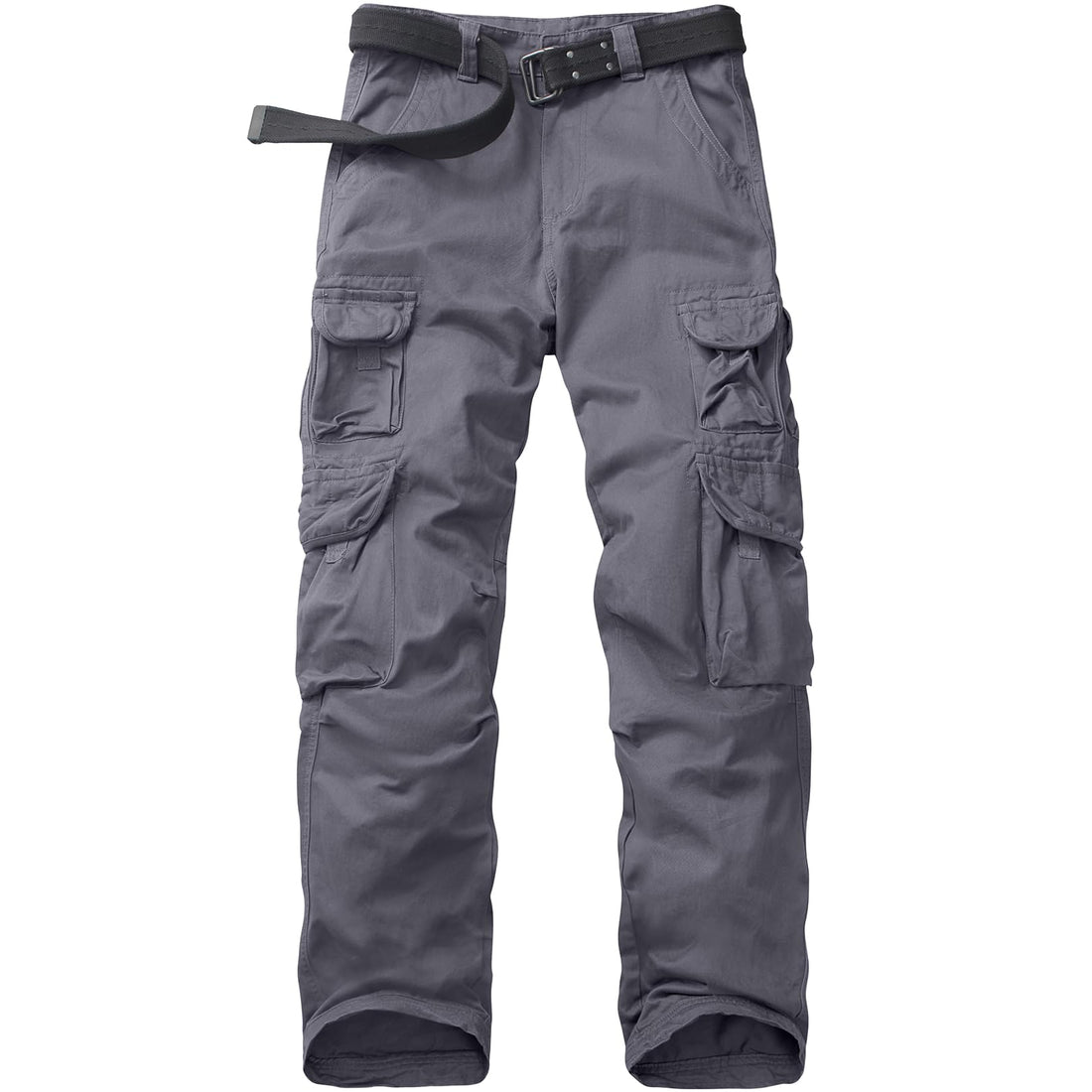 Toumett Mens Cargo Pants Cotton Ripstop Hiking Work Pants Outdoor Casual Pants with Multi Pockets.(6325Grey36)