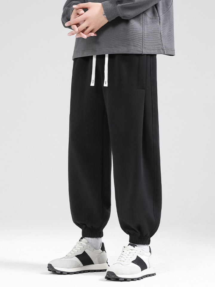Men's Plus Size Drawstring Loose Fit Joggers - cas7m