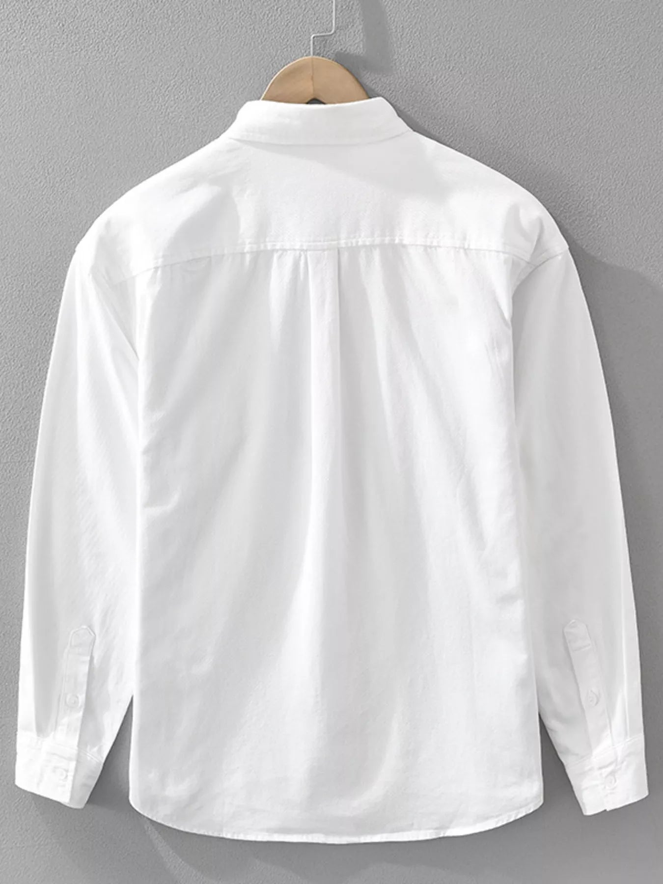 Men's Plus Size Button Up Long Sleeve Shirt - cas7m