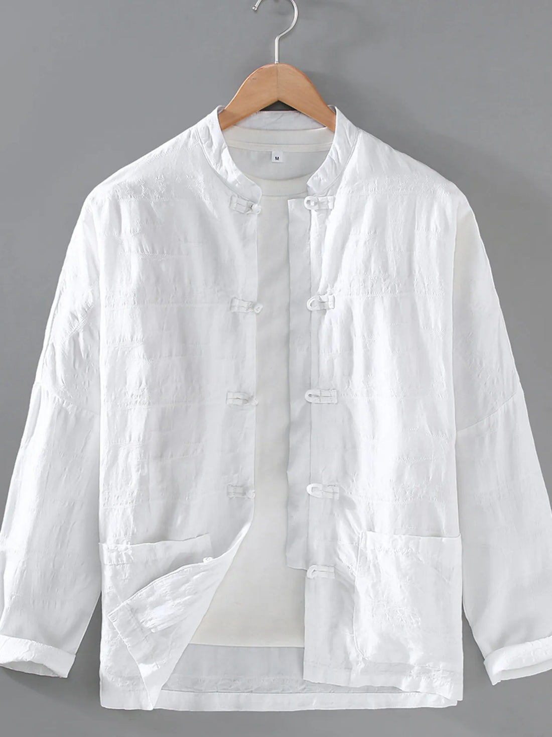Men's Plus Size Button Up Long Sleeve Shirt - cas7m