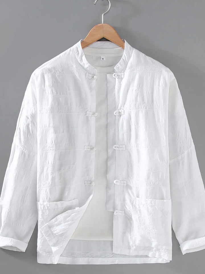 Men's Plus Size Button Up Long Sleeve Shirt - cas7m