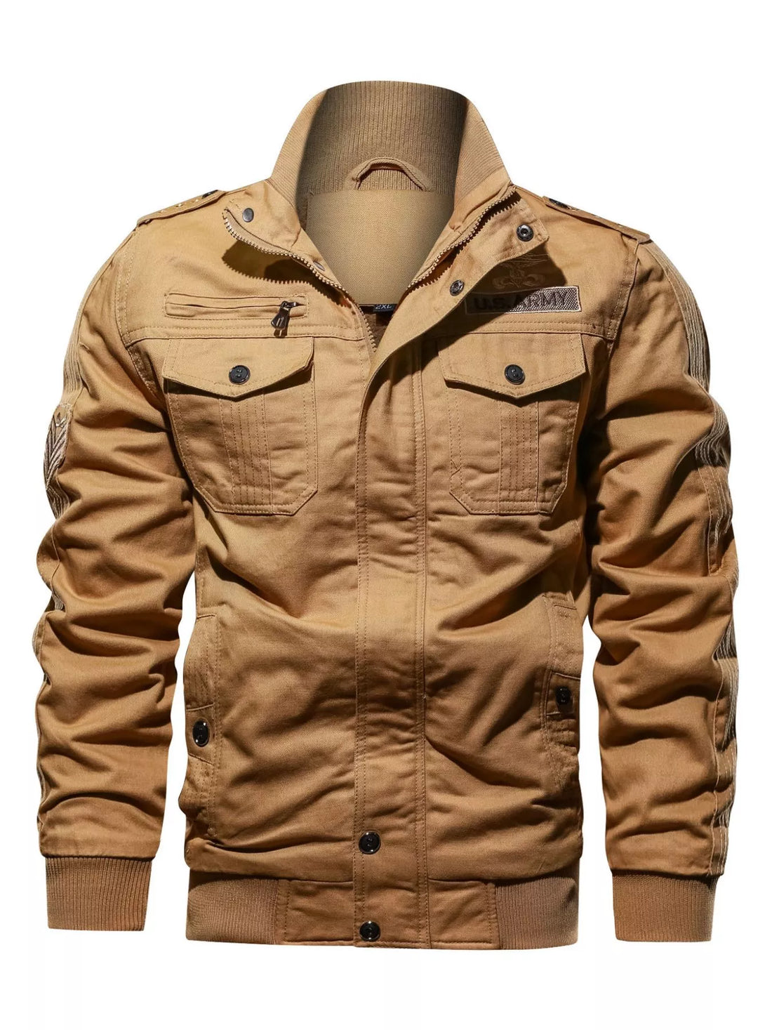 Men's Plus Size Zip Up Lightweight Bomber Jacket - cas7m