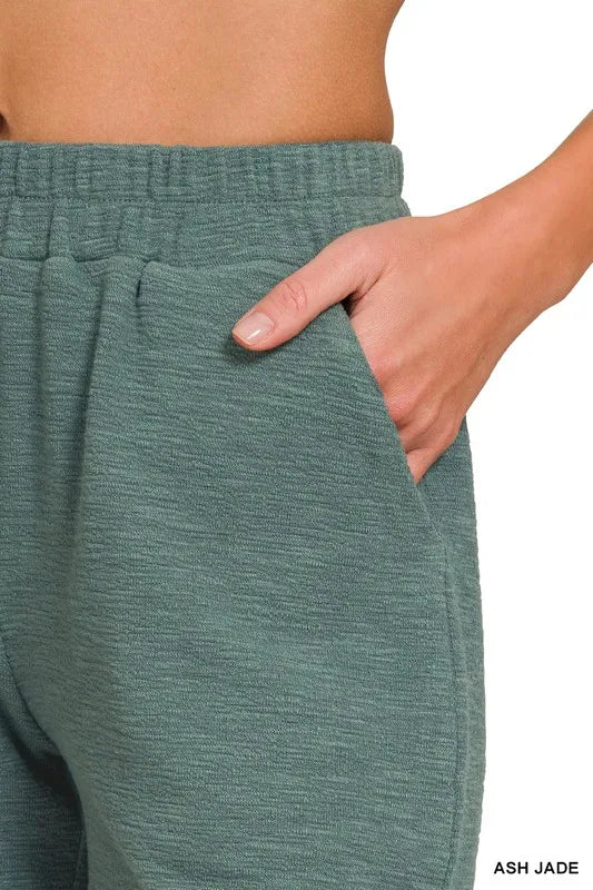 Zenana Cotton Slub Short Pants - cas7m