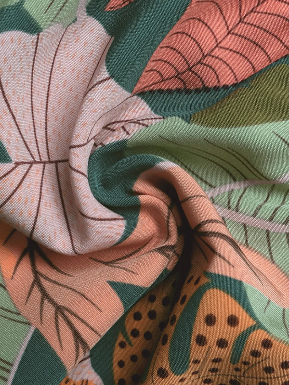 Tropical Print High Waist Shorts - cas7m