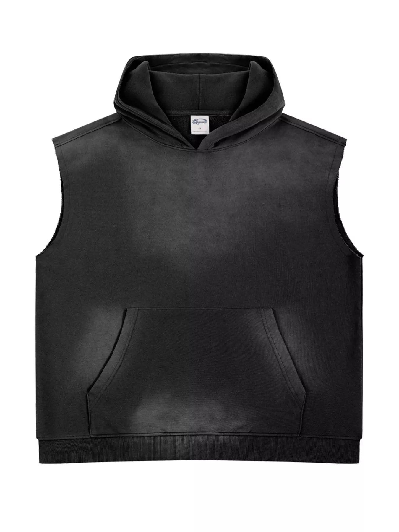 Men's Casual Kangaroo Pocket Hooded Tank - cas7m