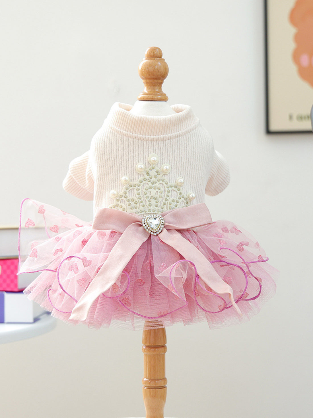 Pearl-Embellished Pet Dress - cas7m