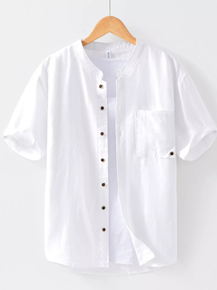 Men's Plus Size Casual Button Up Short Sleeve Shirt - cas7m