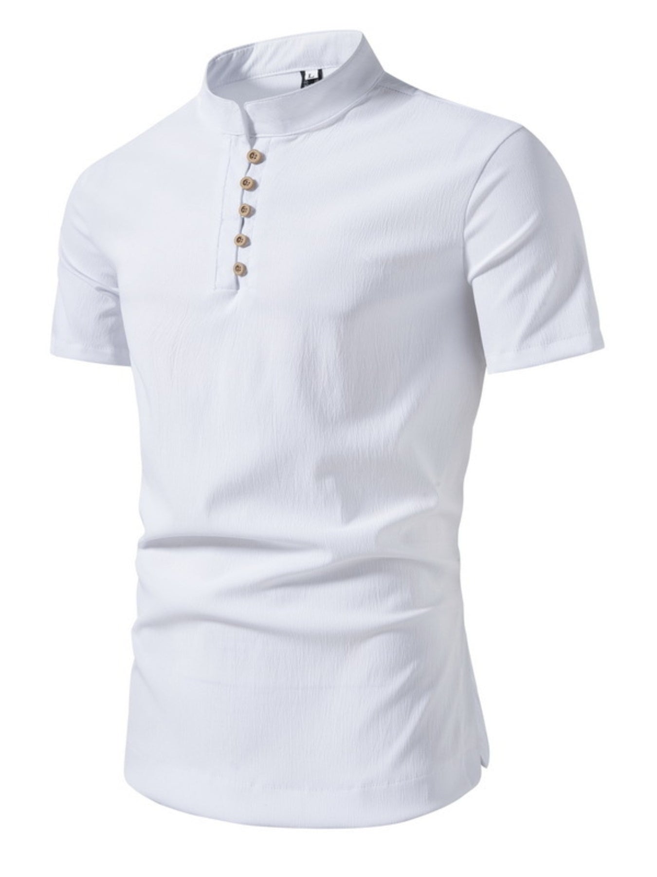 Men's Plus Size Button Detail Short Sleeve Shirt - cas7m