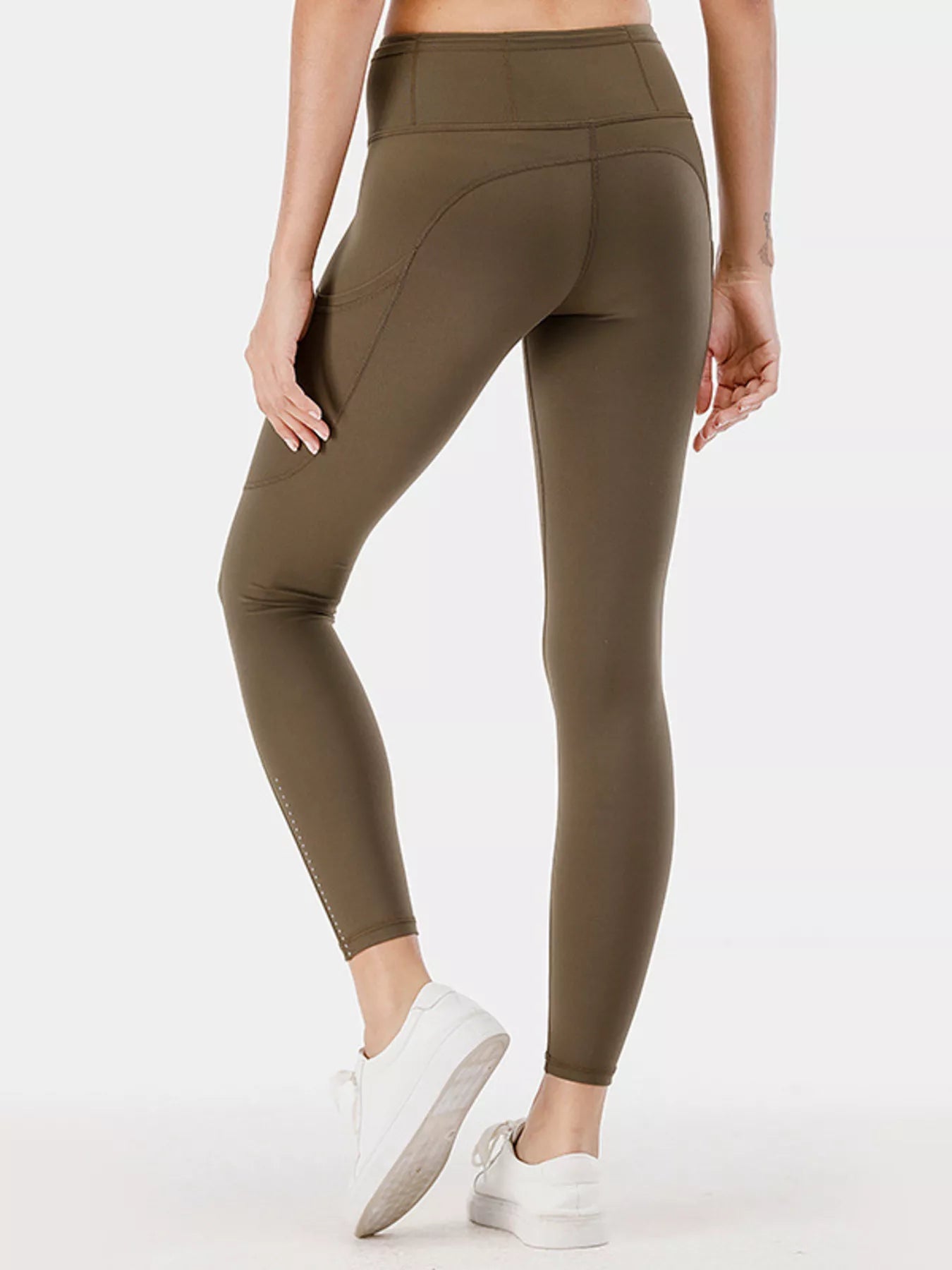 Full Size High-Waisted Active Leggings with Pockets Plus Size - cas7m