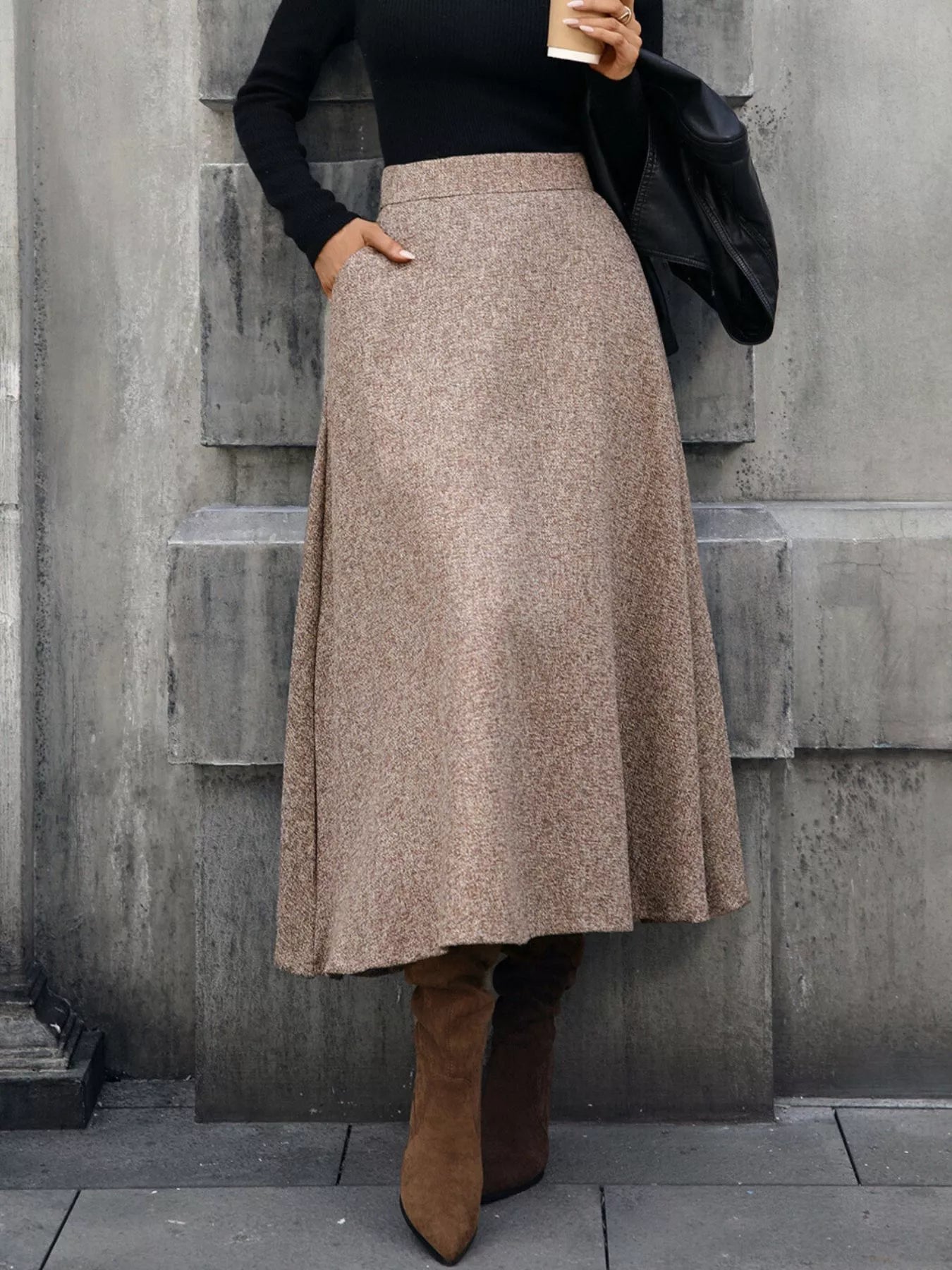 A-Line Midi Skirt - cas7m
