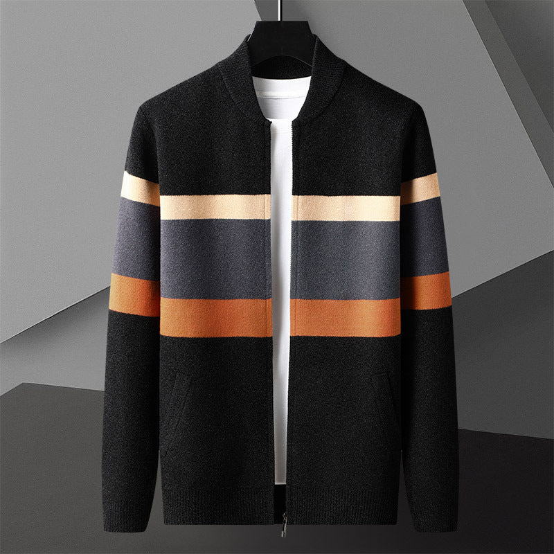 Mens Knitted Cardigan Sweater Jacket For Spring And Autumn Coats - cas7m