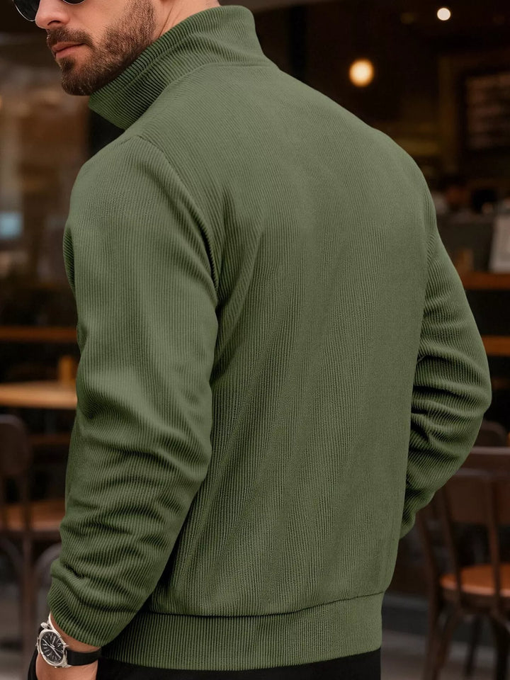 Men's Full Size Casual Corduroy Button-Down Jacket Plus Size - cas7m