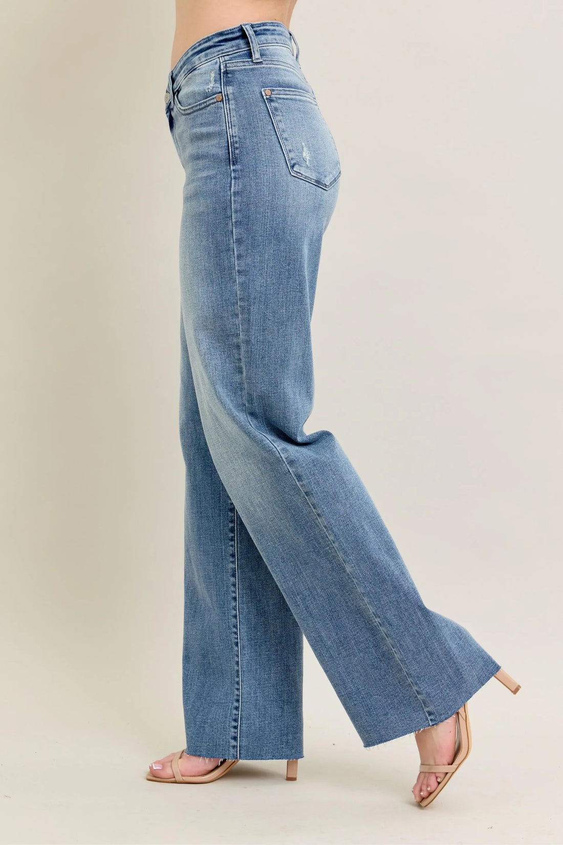 Judy Blue Full Size V - Front Baggy Jeans Plus Size - cas7m