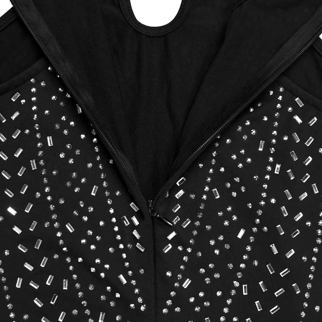 Sparkling Rhinestone Cutout Jumpsuit - cas7m