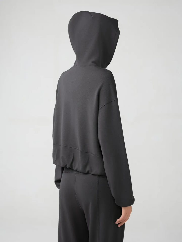 Millennia Zip Up Dropped Shouder Active Hooded - cas7m