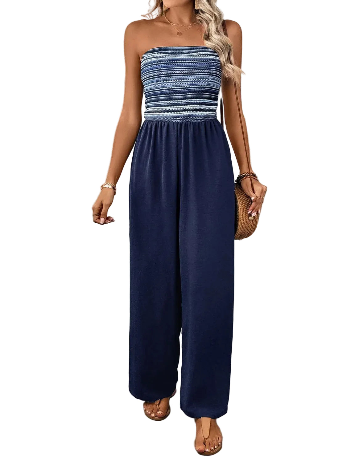 Tube Wide Leg Jumpsuit - cas7m