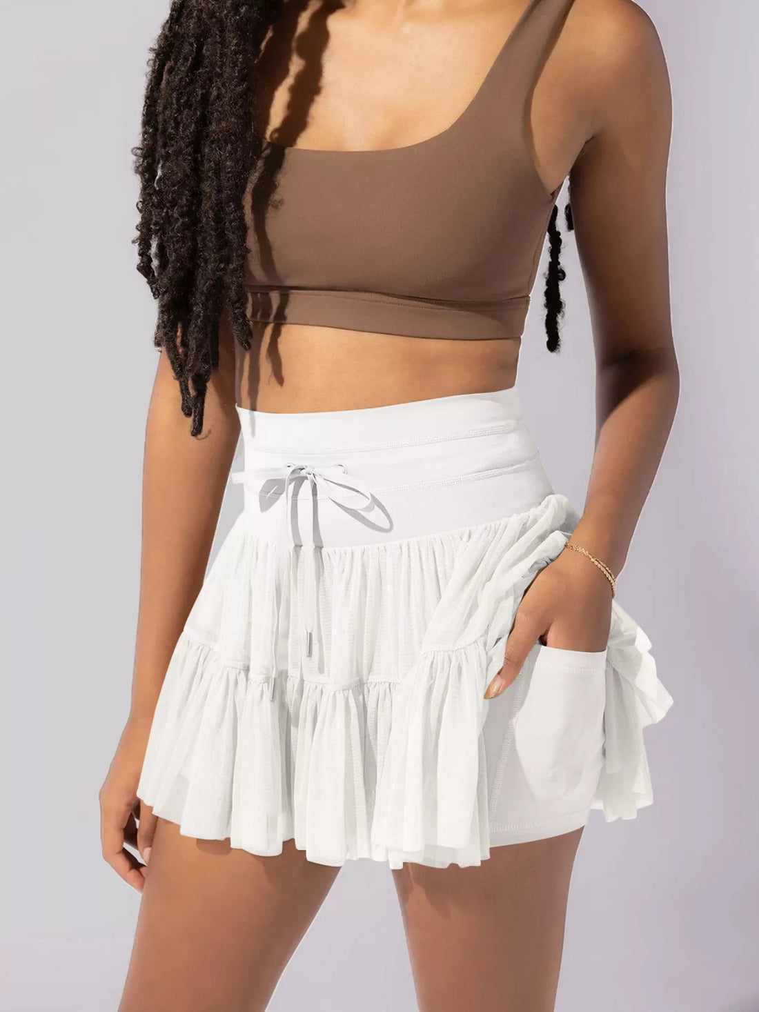 High Waist Skort with Pockets - cas7m