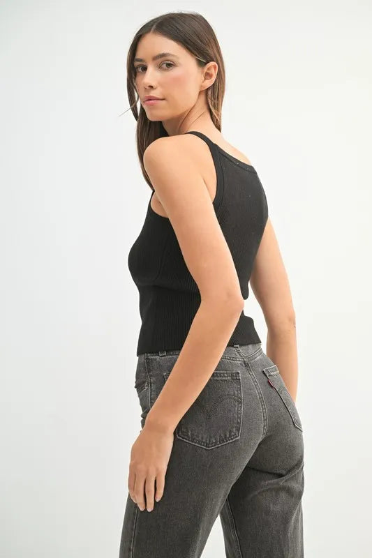 MABLE Ribbed Knit Tank - cas7m