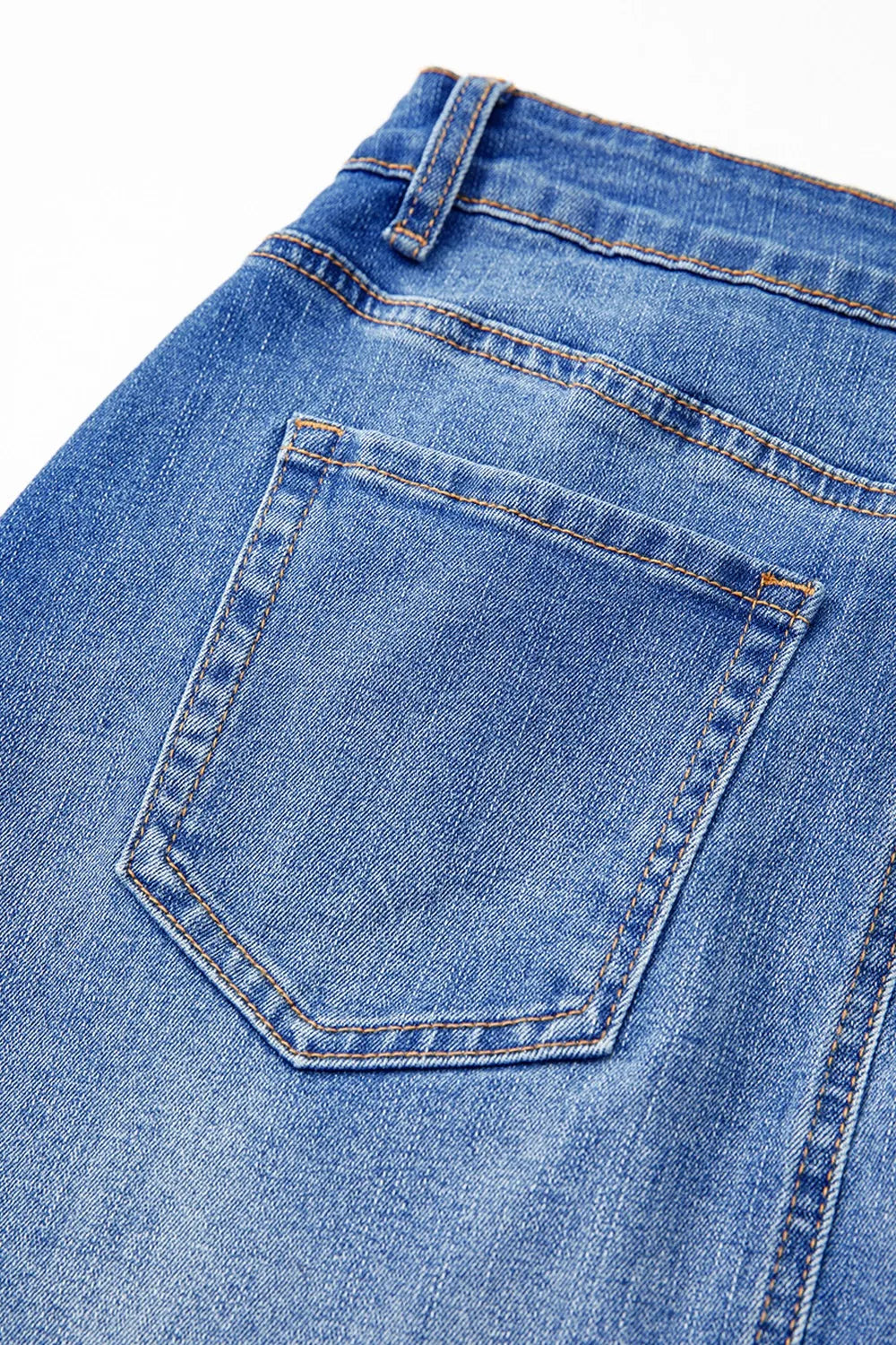 Wrapped Crossed Waist Denim Mini Skirt - cas7m