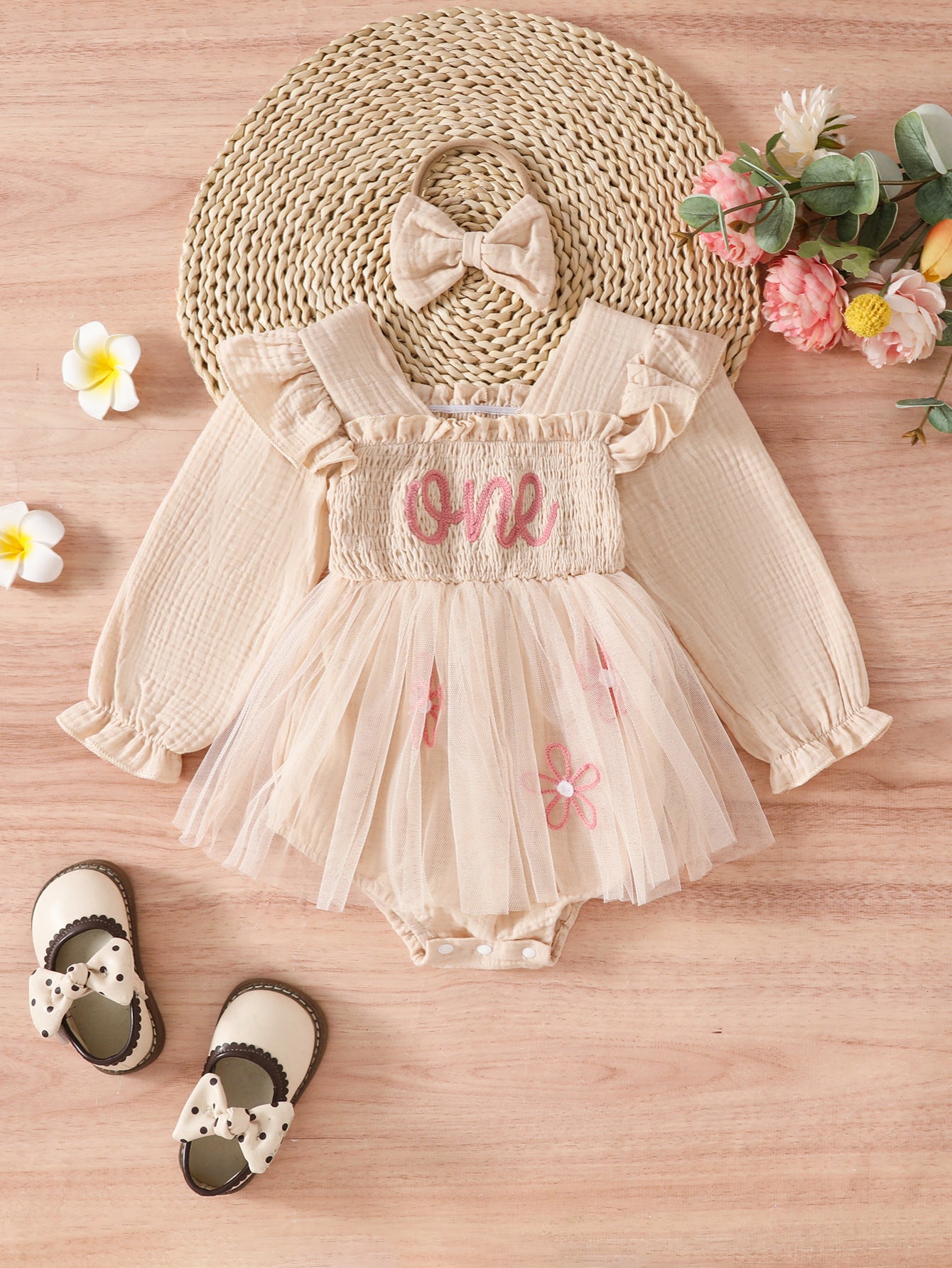Girls Birthday Romper Short Crawling Outfit Or Dress - cas7m