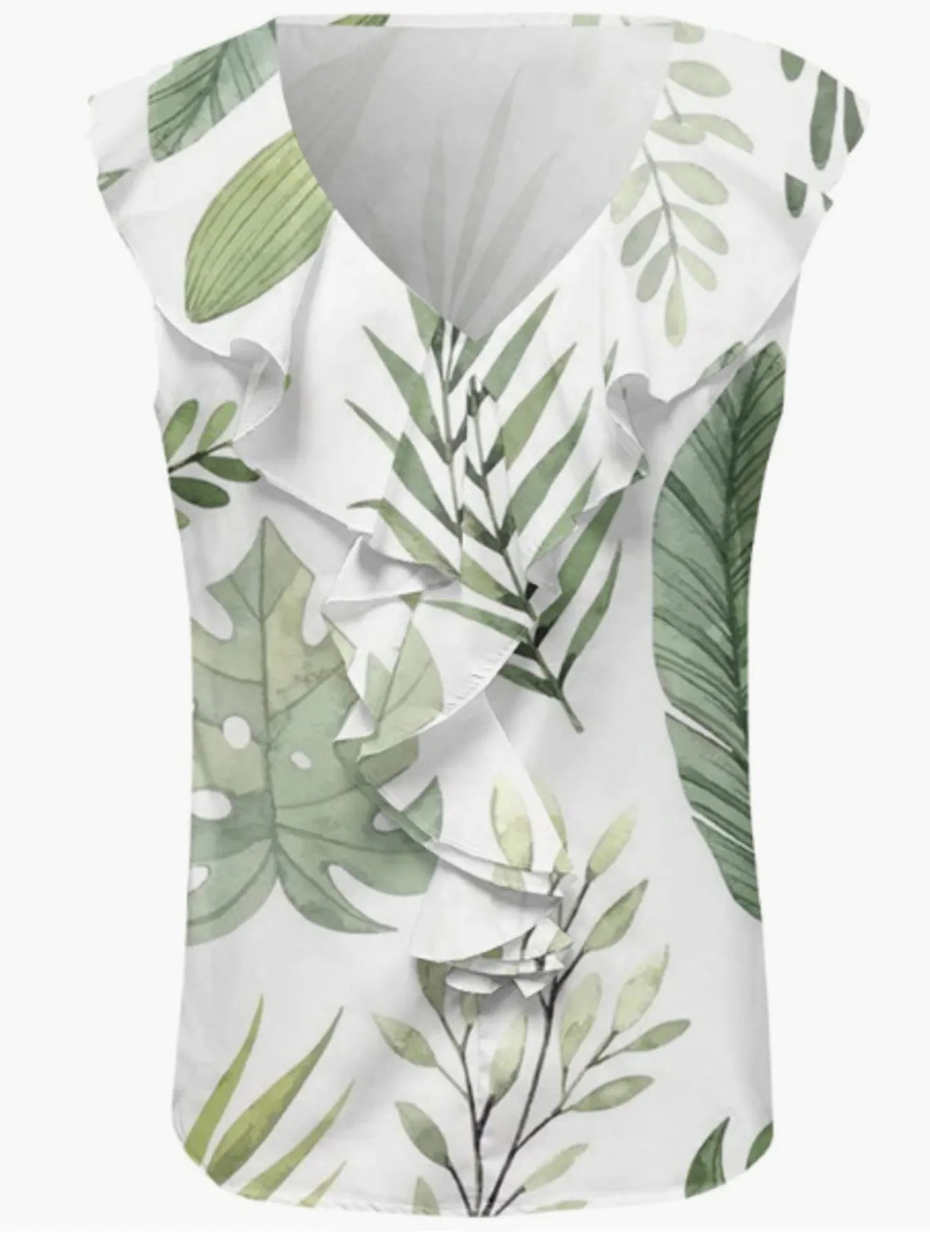Printed V-Neck Tank - cas7m