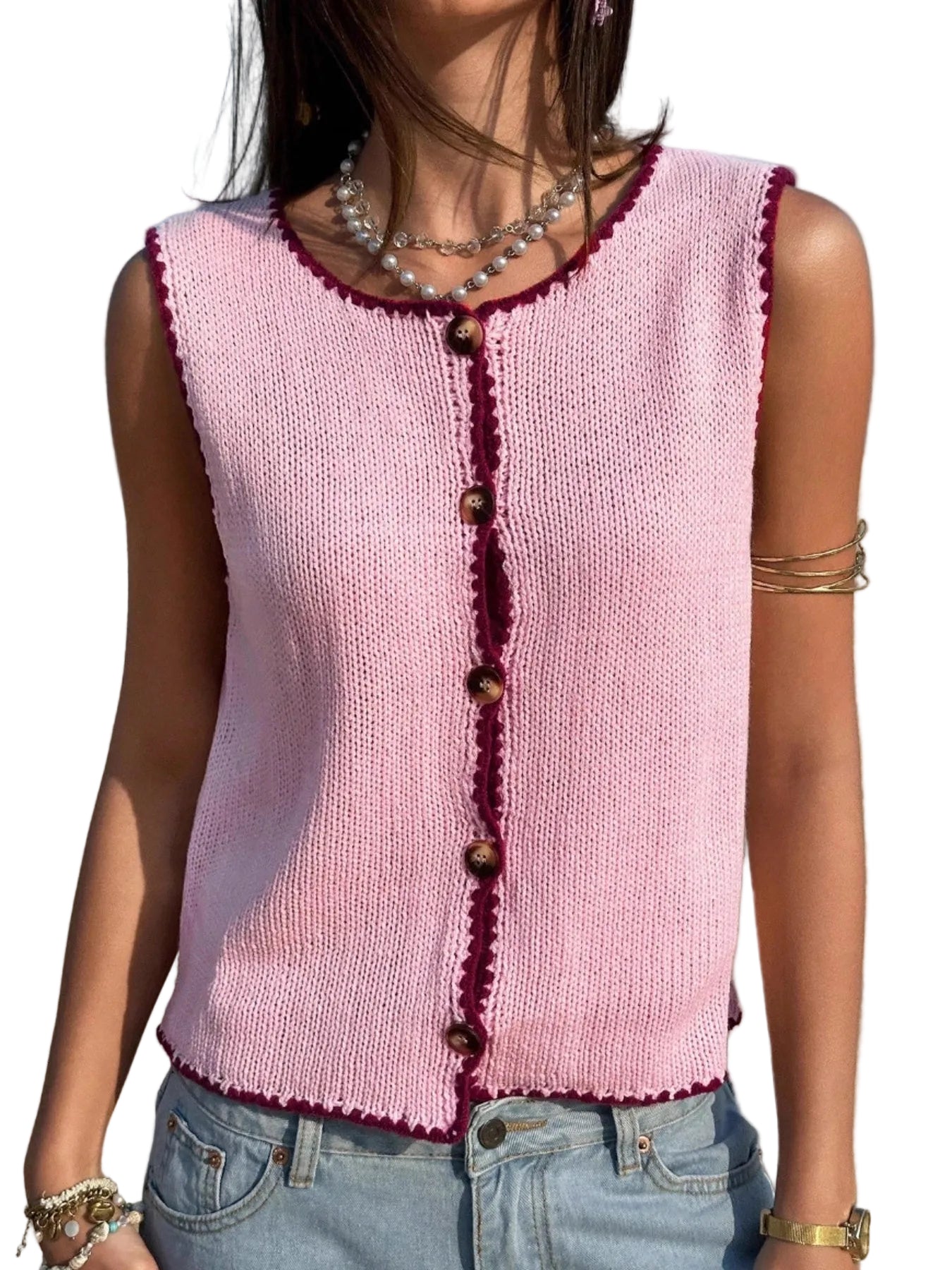 Button-Down Sweater Vest - cas7m